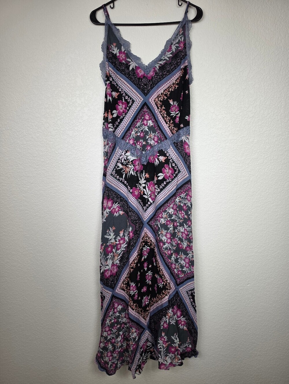 Free People Patchwork Print Small Maxi Dress